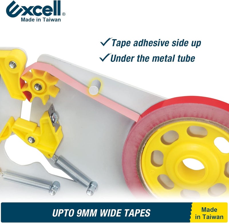 excell ET-609K EZ-Cut Tape Bag Sealer with Trimmer Blade: Fits 9 mm Tape, Ideal for Sealing Candy, Bread, and Meat. Easy to Cut and Trim Bags. Durable, Table-mountable. Includes Sealer and Tape roll. - Image 3